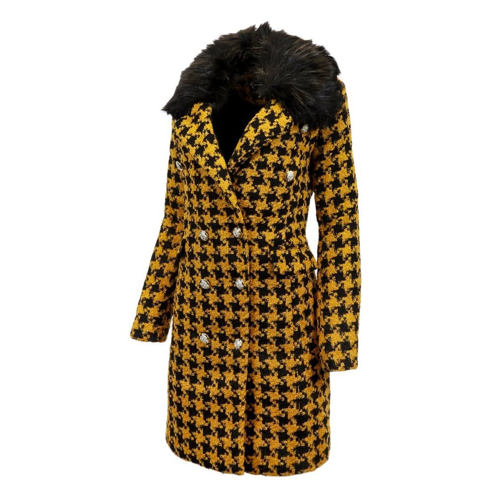 NWT Jessica Simpson Women's Houndstooth Peacoat